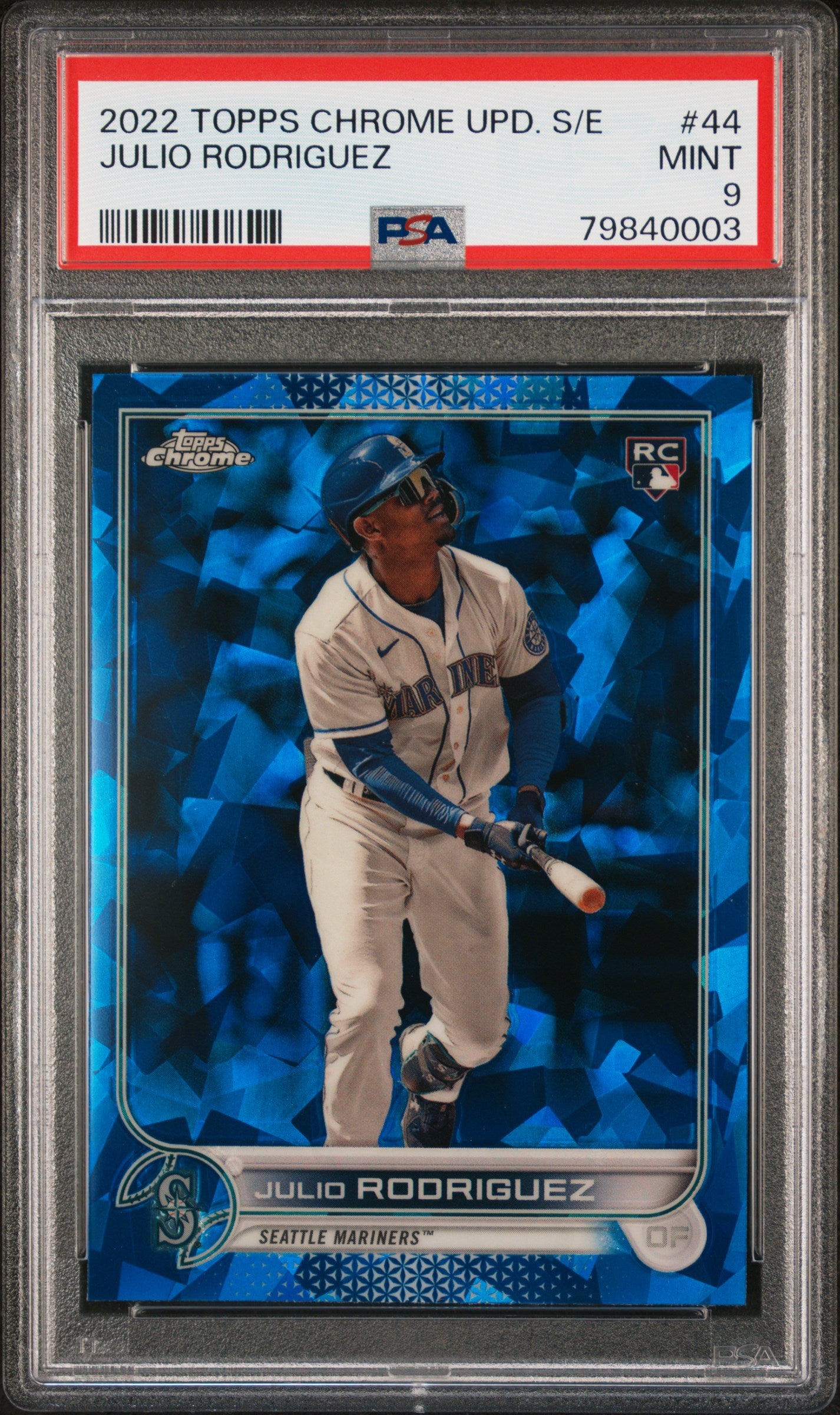 2022 Topps Chrome Sapphire Julio Rodriguez PSA 9